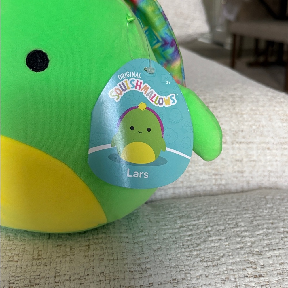 Squishmallows Lars Green and Yellow Plush Toy - Picture 2 of 4